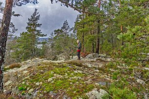 Rundslinga i naturreservatet Kartkontroll på Björndalsberget.