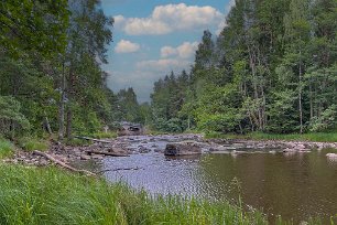 Färnebofjärdens nationalpark Del av Färnebofjärden med bro över Granövägen i bakgrunden.