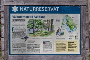 Informationstavla Informationstavla i början av stigen på Lagnö. Fållökna naturreservat är naturskyddat sedan 1966. Det 25 hektar stora reservatet omfattar ön Lagnö med...