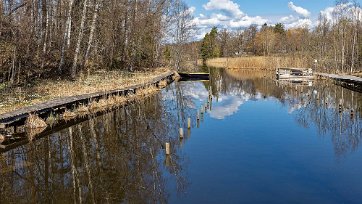 Sundet vid Lagnö Ett smalt sund skiljer Lagnö från fastlandet. Sundet är delvis farbart med båt, men i sydost är det mer som en igenväxt våtmark där det är svårare att ta sig...
