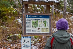 Infotavla Informationstavlan vid naturreservatets 