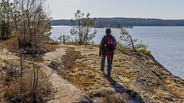 Torparudden Vandring över vindpinade hällar längs Gisselfjärden - mitt emot Pedersskär.