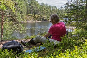 Tresticklans nationalpark Fikarast mitt emot Snarenäste i Stora Tresticklan. Sjön har en area på 1,29 kvadratkilometer och ligger 204,3 meter över havet.