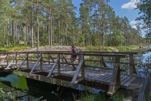 Tresticklans nationalpark Återigen över Tresticklansundet.