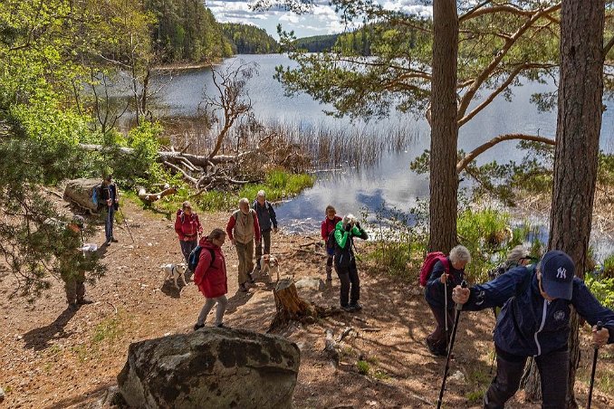 Ulvaspåret Uppbrott från fikaplatsen vid Nedre Marviken.
